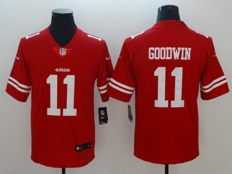 Men San Francisco 49ers 11 Goodwin Red Vapor Untouchable Player Nike Limited NFL Jerseys